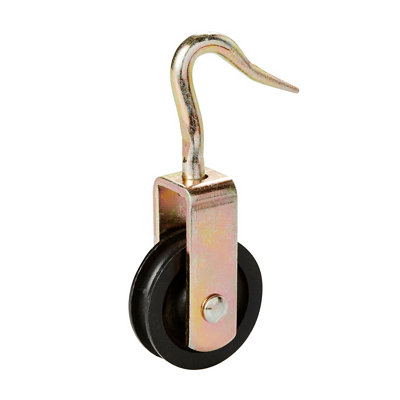 Diall Zinc-Plated Black 1 Wheel Pulley, (Dia)50Mm (Max)120Kg