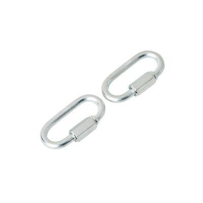 Diall Zinc-Plated Steel Quick Link (T)4Mm, Pack Of 2