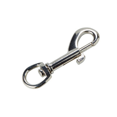 Diall Nickel-Plated Zinc Alloy Swivel Snap Hook (L)76Mm
