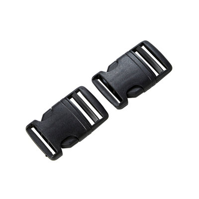 Diall Black Nylon Snap Side Release Buckle (W)25Mm, Pack Of 2