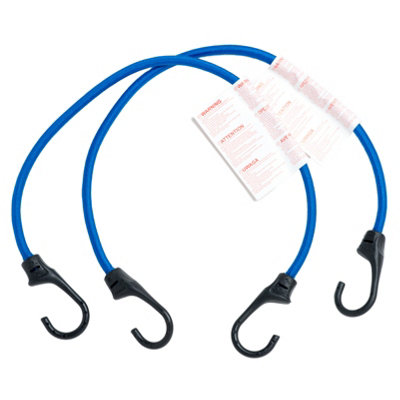 Diall Blue Bungee Cord With Hooks (Dia)8Mm (L)0.6M, Pack Of 2