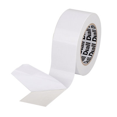 Diall Flat White Double-Sided Tape (L)25M (W)50Mm
