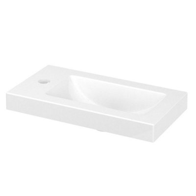 Goodhome Beni Gloss White Counter Top Basin (W)44.2Cm