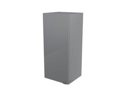 Goodhome Imandra Deep Gloss Grey Single Bathroom Wall Cabinet (H)90Cm (W)40Cm