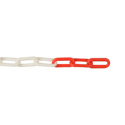 Diall Red & White Plastic Injection Moulding Chain, (L)25M (Dia)8Mm