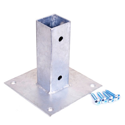 Blooma Plate Steel Post Support (L)45Mm (W)45Mm