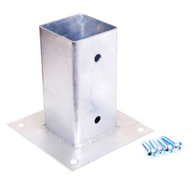 Blooma Plate Steel Post Support (L)70Mm (W)70Mm