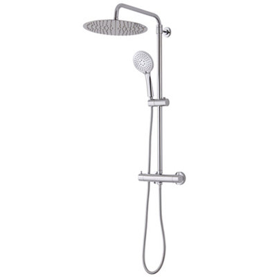 Cooke & Lewis Solani Chrome Effect Thermostatic Mixer Shower