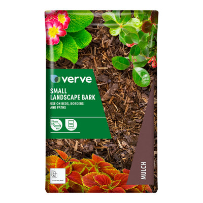 Verve Landscape Dark Brown Small Bark Chippings 100L Bag