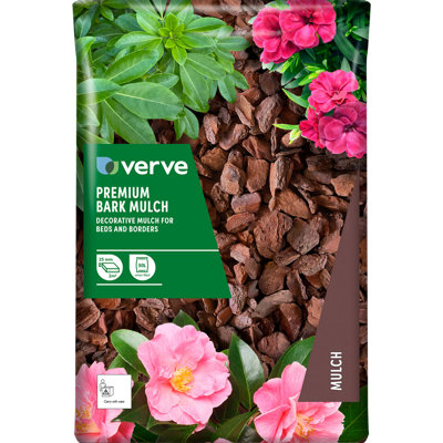 Verve Dark Brown Bark Chippings 50L Bag