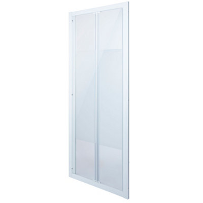 Cooke & Lewis Onega Frosted Bi-Fold Shower Door (H)190Cm (W)76Cm