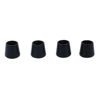 Diall Black Thermoplastic Vulcanizates (Tpv) Leg Tip (Dia)18Mm, Pack Of 4