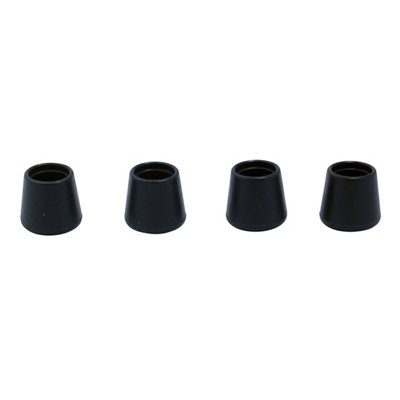 Diall Black Thermoplastic Vulcanizates (Tpv) Leg Tip (Dia)22Mm, Pack Of 4