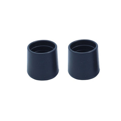 Diall Black Thermoplastic Vulcanizates (Tpv) Leg Tip (Dia)25Mm, Pack Of 2