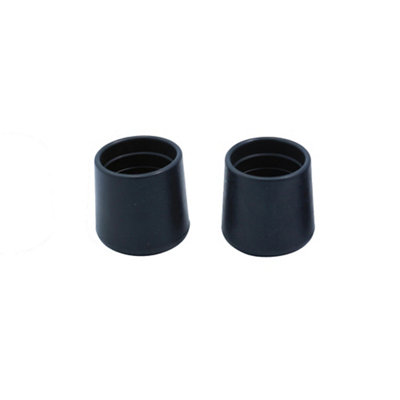 Diall Black Thermoplastic Vulcanizates (Tpv) Leg Tip (Dia)32Mm, Pack Of 2