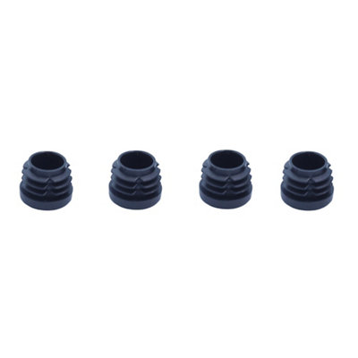 Diall Black Plastic Insert Cap (Dia)18Mm, Pack Of 4
