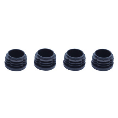 Diall Black Plastic Insert Cap (Dia)21Mm, Pack Of 4