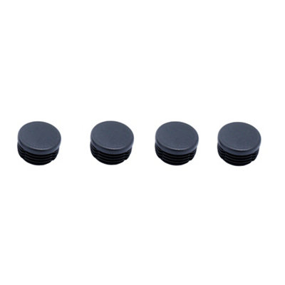 Diall Black Plastic Insert Cap (Dia)23Mm, Pack Of 4