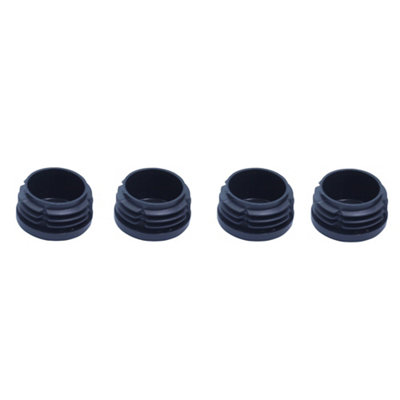 Diall Black Plastic Insert Cap (Dia)31Mm, Pack Of 4