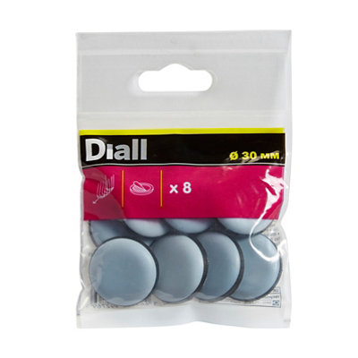 Diall Black & Grey Eva & Ptfe Glide (Dia)30Mm, Pack Of 8
