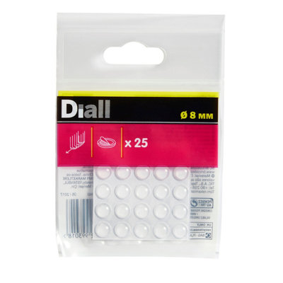 Diall Polyvinyl Chloride (Pvc) Door Buffer, Pack Of 25