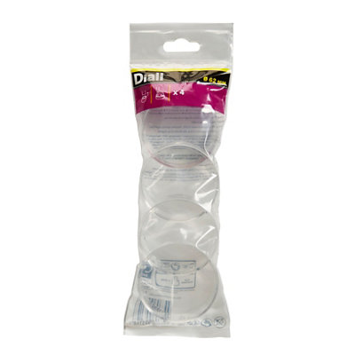 Diall Transparent Plastic Leg Protectors (Dia)62Mm, Pack Of 4