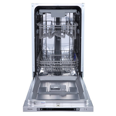 Hisense Hv523e15uk_bk Integrated Slimline Dishwasher - Silver