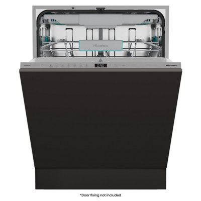 Hisense Hv16cuk Integrated Full Size Dishwasher - Stainless Steel Effect