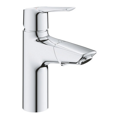 Grohe Quickfix Start Pull-Out Medium Chrome Effect Basin Mono Mixer Tap With Pop-Up Waste