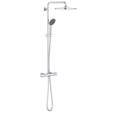 Grohe Vitalio Joy 310 Chrome Effect Thermostatic Mixer Multi Head Shower With 2 Heads & 1.75M Hose Length