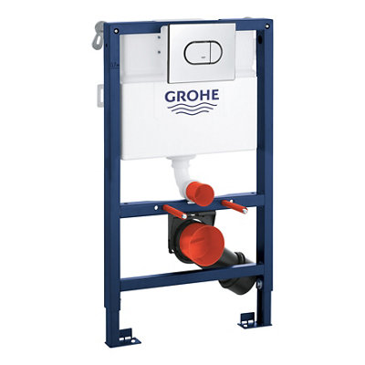Grohe Solido Blue Concealed Wall-Mounted Dual Toilet Cistern Frame Set (H)82Cm