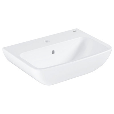 Grohe Start Edge Alpine White D-Shaped Wall-Mounted Vanity Basin (W)55Cm
