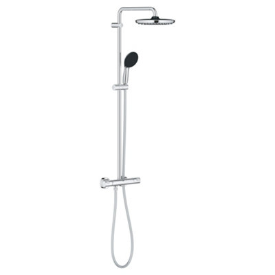 Grohe Vitalio Start 250 Chrome Effect Wall-Mounted Thermostatic Shower Kit With 2 Heads & 1750M Hose Length