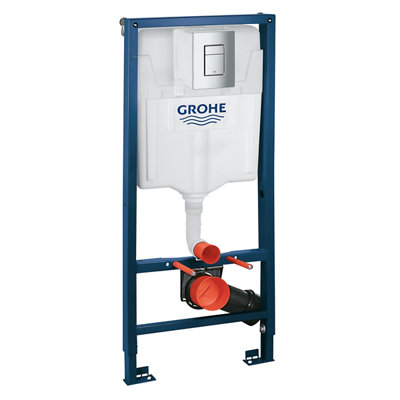 Grohe Solido Blue Concealed Wall-Mounted Dual Toilet Cistern Frame Set (H)113Cm
