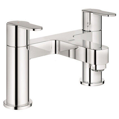 Grohe Get Gloss Chrome Deck-Mounted Manual Double Bath Filler Tap