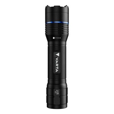 Varta Black Rechargeable 1000Lm Led Battery-Powered Portable Flashlight