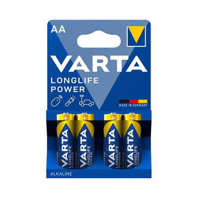 Varta Longlife Power 1.5V Aa Batteries, Pack Of 4