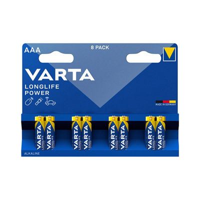 Varta Longlife Power 1.5V Aaa Batteries, Pack Of 8