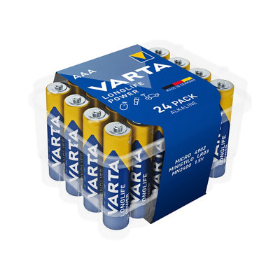 Varta Longlife Power 1.5V Aaa Batteries, Pack Of 24