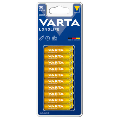 Varta 1.5V 1.2 Batteries, Pack Of 30