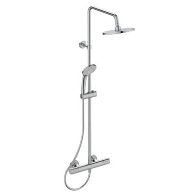 Ideal Standard Ceratherm T25+ Chrome Effect Rear Fed Thermostatic Shower Kit With 2 Heads & 1500M Hose Length