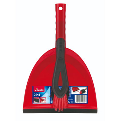Vileda Red Dustpan & Brush Set, (W)248.5Mm