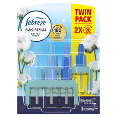 Febreze 3Volution Cotton Fresh Air Freshener Refill, 20Ml, Pack Of 2
