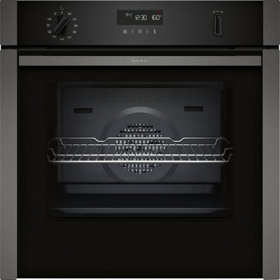 Neff B6ach7hg0b Built-In Single Electric Multifunction Oven - Black & Graphite