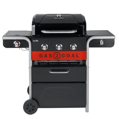 Char-Broil Gas2coal 2.0 Black 3 Burner Gas Hybrid Bbq