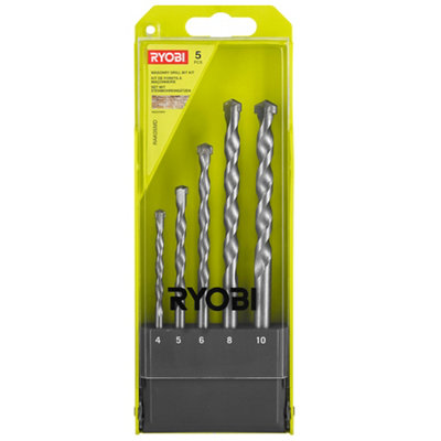 Ryobi Straight Masonry Drill Bit Set (5 Piece) - Rak05mdb