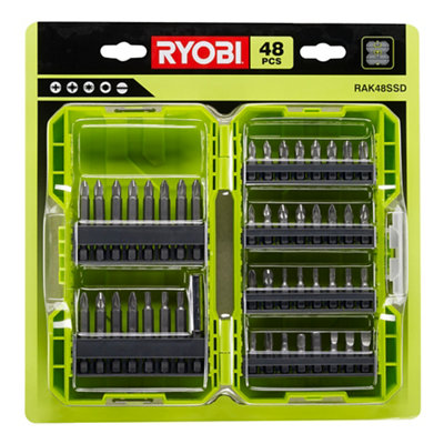 Ryobi Mixed Steel Screwdriver Bits (48 Pieces) - Rak48ssdb