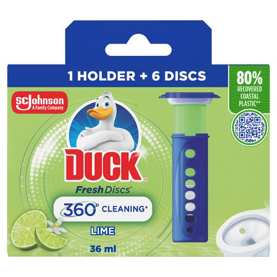 Duck Fresh Disc Lime Toilet Block Gel, Pack Of 6