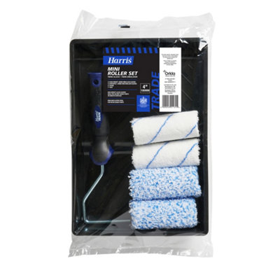 Harris Trade 4" Emulsion & Gloss Interior Roller Set, 6 Pieces