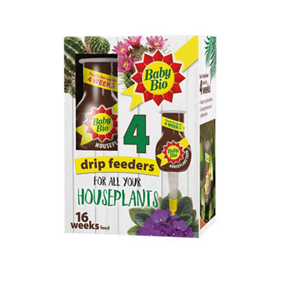 Baby Bio Houseplant Care Liquid Drip Feeder, 40Ml, Pack Of 4